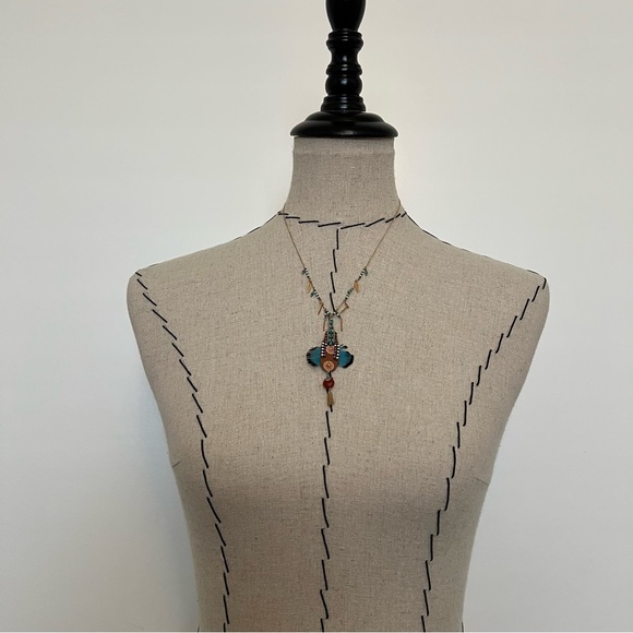 NIB satellite Paris feather necklace - Picture 2 of 16